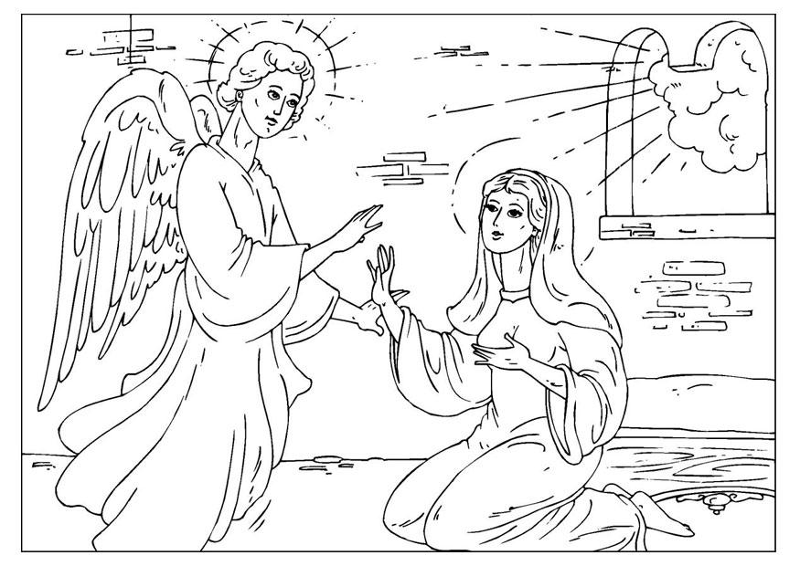 Dibujo para colorear Angel gabriel